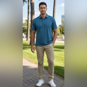 Men's Blue Polo Shirt #sportcore #mensactive #casualfit
